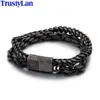 10 pouces chaîne lourde lien en acier inoxydable hommes Bracelet pour hommes Bracelets Bracelets Biker bijoux Bracelet mâle Punk 23327