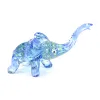 Sculptures Murano Glass Elephant Miniature Figurine Cute Animal Small Statue Craft Ornaments Home Decor Collection Festival Xmas Kids Gifts