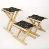 Camp Furniture Old-Fashioned Outdoor Folding Stool Locust Wood Solid Chair Barbecue Household Portable Fishing Bench