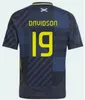 Футбольный трикотаж 2024 Scotland Soccer Jerseys Home Blue Away Белый 150-летие McTominay Tierney Adams Robertson Рубашка 24 25 McGregor Men Kids Kit 16-xxl