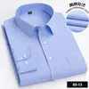 men's shirt lg sleeve spring/summer cott plaid stripe n-iring busin casual slim-fit new solid color H7Yr#