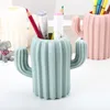 Vasos Cactus Flor Vaso Conjunto Criativo Multifuncional Caneta Titular Copo Maquiagem Pincel Organizador Jóias Desktop Armazenamento Decoração de Casa