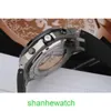 Relógio de pulso Pilot AP Royal Oak Offshore Series Precision Steel Automático Mecânico Mens Time Luxury Watch Luxo 26470SO.OO.A002CA.01 Placa Preta