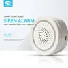 2024 Sensor de alarme de sirene smart wi -fi 2 em 1 100db Sound Wireless Siren Alarm + Sensor de temperatura Smart Life Remote Control1.Para sensor de alarme de sirene de wifi inteligente