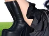 Boots Punk Style Autumn Winter 2021 Women Stretch Thick Knee High Heel Thin Skinny Brat Platform Boot8710989