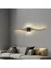 Lampes murales simples longues or noir blanc moderne LED lumières salon salle à manger chambre chevet porche couloir éclairage intérieur