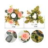 Flores decorativas anel de vela decoração de mesa peças centrais de casamento flores realistas para o dia dos namorados janela de ação de graças quarto casa