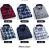 2022 Lg manica Regular Fit casa nuova primavera autunno 100% Cott Plaid Camicie da uomo casual per uomo vestiti Plus Size O83g #