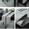 Table RunnerChinese Style Cotton Linen Jacquard Runners with TasselsWaterproof Oilproof Decorative Flag Home el 240325