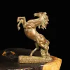 Sculture Rame viola 12 Cavallo zodiacale Feng Shui Ornamento Ottone vintage Statua di cavallo fortunato Figurine Decorazione da scrivania Regalo artigianale