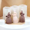 Baking Moulds Cartoon Wings Girl Candle Mold Diy Character Statue Scented Silicone Making Plaster Cake Decoration