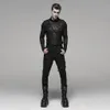 Punk Rave Men's Punk Black Elastic W LG Pants Gothic Fi Casual Motocycle Party Club Trousers Men Streetwear X1VN#