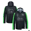 Abbigliamento moto F1 Team Zip Giacca con cappuccio 2024 Forma 1 Teamwear Driver Racing Fan Sweat Uomo Donna Fl-Length Stand-Up con cappuccio Giacche Otsdi