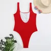 Damen-Bademode, dünner Badeanzug, stilvoller Monokini in Bonbonfarben, rückenfrei, einteilig, für Damen, schnell trocknende Strandmode mit Sommer