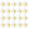 Flores decorativas 20 pcs artificial frangipani plumeria flor acessório de cabelo barrettes menina clipe decoração cocar suprimentos ferro com clipes