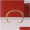 Armreif Liebe Frauen Armband Mode Edelstahl 18 Karat Gold Designer Für Männer Und Drop Lieferung Schmuck Armbänder Otwek