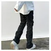 sets With Pants Man Harajuku Punk Men's Streetwear Black Hip Hop Fi Clothing Casual Tactical Trousers Y2k Goth Flared h7su#