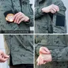 Camo Tactical Hoodies Jacket Men Spring Windproof Flight Hoodie Coats Militär utomhuspendling Multi-Pocket Hooded Sweatshirt S8ez#