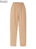 Zanzea Fi femmes 2 pièces ensembles de pantalons Baggy solide hauts et pantalons tenues décontracté quotidien 3/4 manches Lg Blouse crayon pantalon survêtements J9V8 #