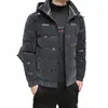 Mannen Canada Donsjack Winter Warme Jas Dikke Capuchon Militaire Bommenwerper Big Size Jas Winddicht Windjack Casual Losse Nieuwe V5x8 #