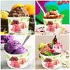 Disposable Cups Straws 200 Pcs Paper Ice Cream For Soup Cold Mini No Lid Dessert Container
