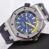 Горячие наручные часы AP Royal Oak Series 15710ST OO Прецизионная сталь, калибр 42 мм, автоматические механические часы A027CA.01/синий циферблат