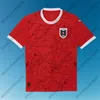 Áustria Euro 2024 Home Away Kits homens tops camisetas uniformes conjuntos vermelhos tops brancos