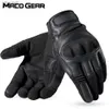 Taktische Handschuhe Touchscreen Lederhandschuh Radfahren Kampf Airsoft Schießen Paintball Jagd Sport Vollfinger Männer YQ240328