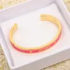 Luxe kwaliteit charme geopende armband met kleurrijk email in twee kleuren verguld met stempeldoosje PS3324B