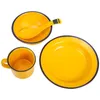 Dinnerware Sets Melamine Chinese Tableware Plates Bowls Cups Kit Cutlery Kitchen Supplies Style