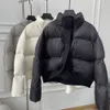 2023冬のジャケット女性パーカーパフジャケットLGスリーブハイウエストコットコートY2K厚い暖かいシックコート女性服e1JB＃