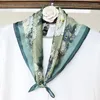 Scarves Birdtree Real Silk Square Scarf Flower Print Literary Retro Comfortable Soft Mom's Gift 2024 Spring A41414QD