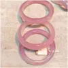 Bangle Bangles Natural Agate Jade Chalcedony Pink Jewelry Jadeite Armband Women Drop Leverans Armband Otjz5