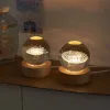 Miniatures 6/8 cm 3d boule de cristal LED veilleuse étoile lumineuse verre boule de cristal lampe cristal veilleuse cadeau d'anniversaire décoration de la maison