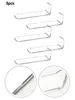 Hooks 5pcs Portable Hat Rack Minimalist Clear Self-Adhesive Baseball Cap Home Shop Wall Mounted Organizer Racks