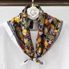 Scarves Birdtree Real Silk Square Scarf Retro Colorful Florals Comfortable Soft Mom's Gift 2024 Spring Summer A41426QD