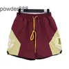 الصيف Rhude Mens Mensed Letter Printed Coconut Tree Color Block Shorts Shorts Disual