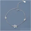 Kedjelänkarmband Enshir Vintage Hollow Star Armband för kvinnor Temperament Party Jewelry Gift Drop Delivery OT0EB