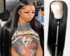 28 30 32 Inch Straight Sheer Lace Front Closure Human Hair Wigs 13X4 4x4 Brazilian Hair Wigs for Black Women2649801