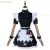 Game Zenl Ze Zero Cos Ellen Joe Cosplay Anime Costume Women Maid Dr Wig Set Uniform Haln Party Play Rollkläder G412#