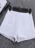 2023 NOWOŚĆ Summer Hot Fi Nowe spodenki dla kobiet spódnice o wysokim talii szorty Casual Suit Black White Women Short Pants Ladies Shorts S1q2#