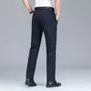 Marka Winter High Elaste Business Suit Pants Mężczyźni gruby kolor prosty swobodny biuro spodnie Mężczyzna plus rozmiar 35 40 240308