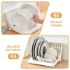 Kitchen Storage Foldable Dish Drain Rack Bowl Holders Home Drying Racks Simple Drainers For Pp Folding