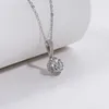 Pendentifs AnuJewe 1ct D couleur Moissanite diamant chanceux quatre feuilles pendentif 925 en argent Sterling 40 2 3CM collier pour femmes cadeaux en gros