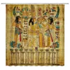 Ancient Egyptian Shower Curtain Hieroglyphics Alphabet Symbols Cool Egypt Letters Drawing Bathroom Polyester Fabric Bath 240328