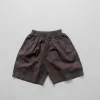 Shorts hjort jonmi 2023 sommar koreansk stil baby pojkar bomullslinne lös casual knä längd barn fast färg 230614 droppleverans k dhmdo