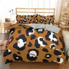 Homesky Set biancheria da letto con stampa leopardata Set consolatore con federa Set biancheria da letto Tessili per la casa Copripiumino queen size LJ2011272059