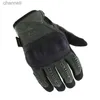 戦術手袋新しいメンズアーマー保護シェルレザーフルフィンガーウェアYQ240328