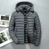 POLDING SLIM FIT MAN POLLED COER HOUDED DOWN JACKES FÖR MÄN Lätt Puffer Parkas Kort avslappnad i Promoti Winter Clothes Z09x#