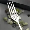 Dergware jetable Forks de dîner en acier inoxydable Miroir Gift Dish lave-vaisselle polie pour l'année d'anniversaire de Noël